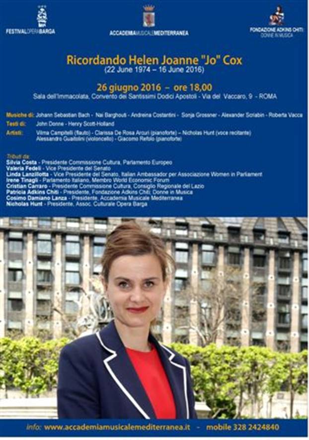 RICORDANDO 
 HELEN JOANNE "JO" COX 6 - RICORDANDO 
 HELEN JOANNE "JO" COX